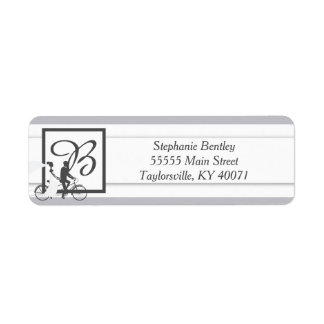 Bicycle For Two Wedding Return Address Label