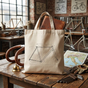 Bicycle Frame Geometry Diagram  Tote Bag