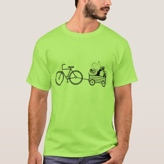 Bicycle fruit cart vegan tshirt