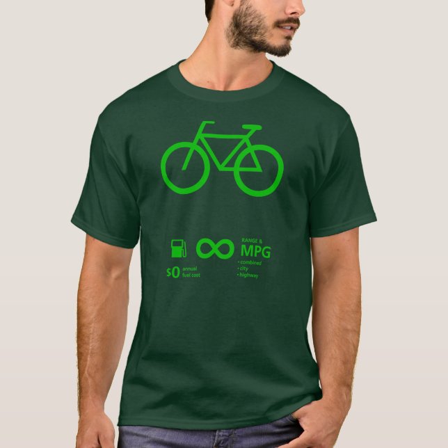 Bicycle Fuel Economy T-Shirt (Front)