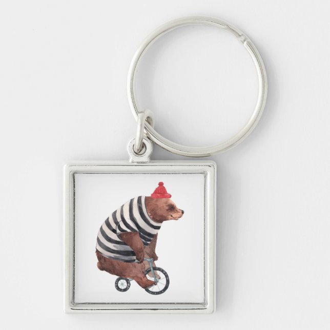 Bicycle Fun Bear Keychain (Front)