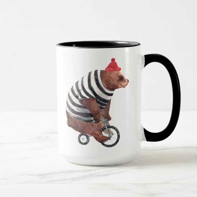 Bicycle Fun Bear Mug (Right)
