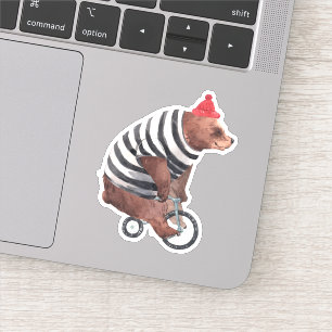 Bicycle Fun Bear Sticker