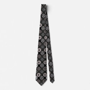 Bicycle gears pattern 01x4.b neck tie