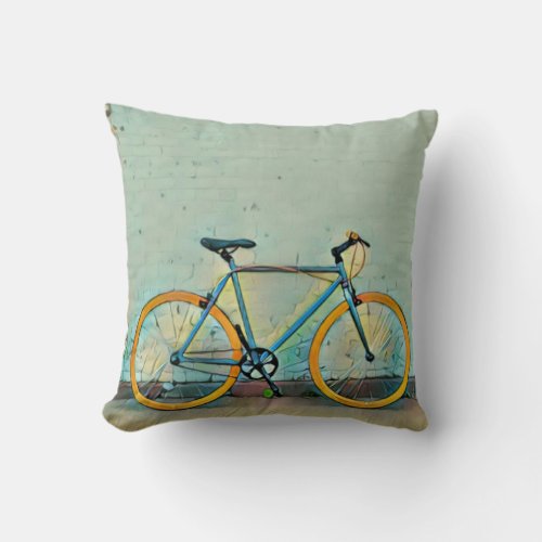 Bicycle gifts for her throw pillow