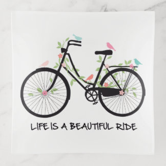 Bicycle glass trinket tray 