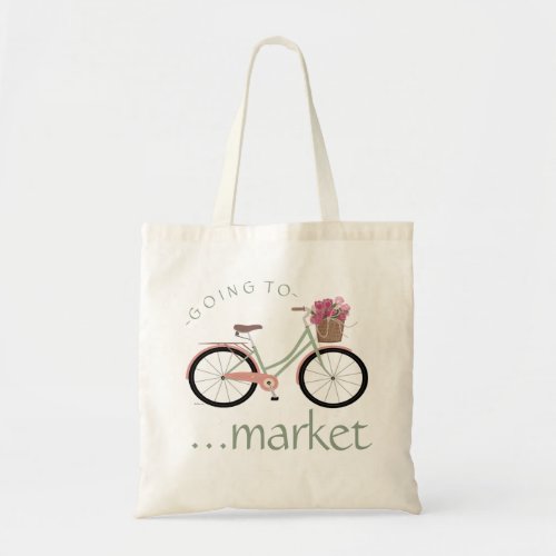 Bicycle _ Going To Market Tote Bag