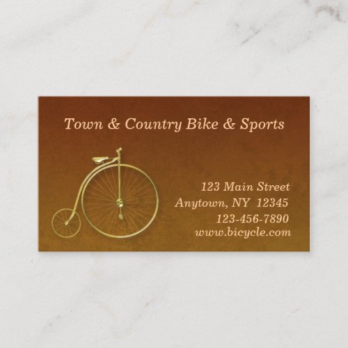 Bicycle Gold Business Card