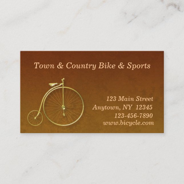 Bicycle Gold Business Card (Front)