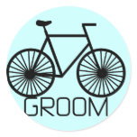 Bicycle Groom Tshirts and Gifts Classic Round Sticker