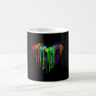 Bicycle Heart Shirt Colorful Art Cycle Enthusiasts Coffee Mug