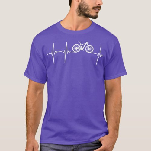 Bicycle   heartbeat Cycling  MB Lover  Bike Rider  T_Shirt