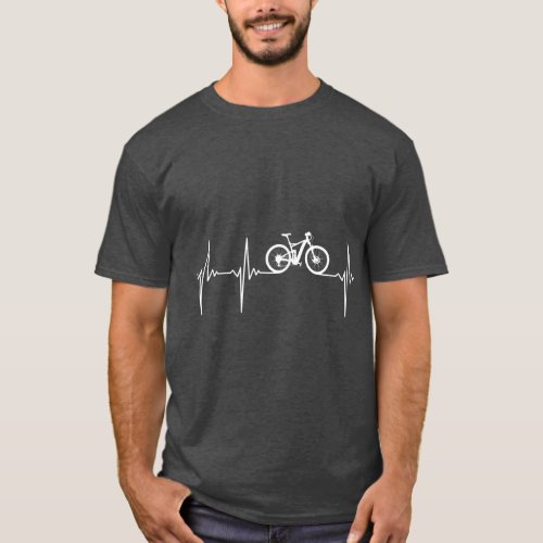 Bicycle   Heartbeat  Cycling  Rider  Bike Lovers T_Shirt
