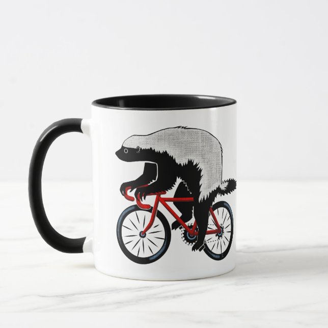 Bicycle Honey Badger Mug (Left)