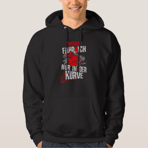 Bicycle, I Only Drive In The Curve, Quad Atv Motif Hoodie