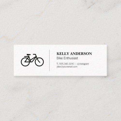 Bicycle Icon Mini Business Card