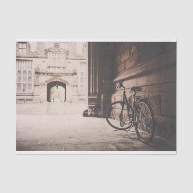 Bicycle in European City Tissue Paper (Front)
