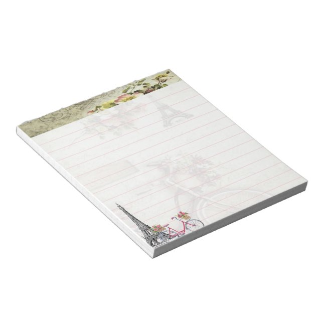 Bicycle in Paris Notepad (Angled)