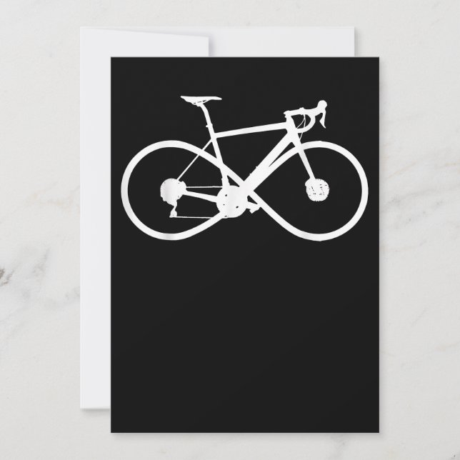 Bicycle Infinity Road Bike Racing Cycling Cyclist Note Card (Front)