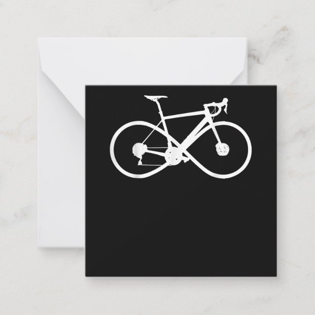 Bicycle Infinity Road Bike Racing Cycling Cyclist Note Card (Front)