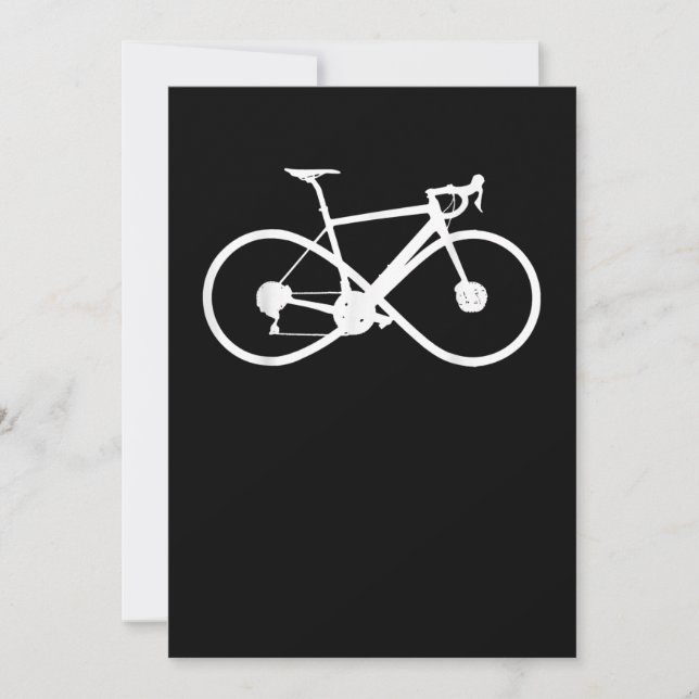 Bicycle Infinity Road Bike Racing Cycling Cyclist Thank You Card (Front)
