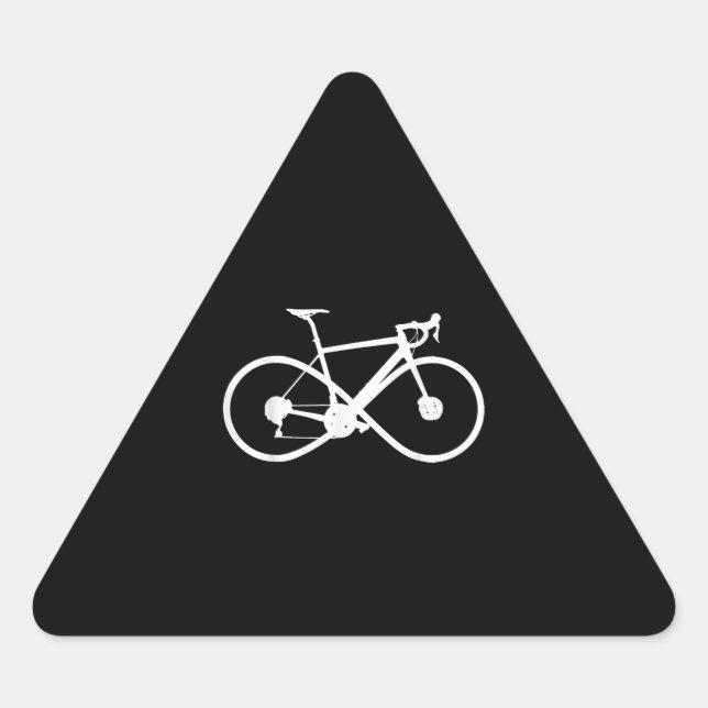 Bicycle Infinity Road Bike Racing Cycling Cyclist Triangle Sticker (Front)