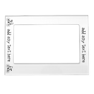 Bicycle Just Add Text Portrait Magnetic Picture Frame