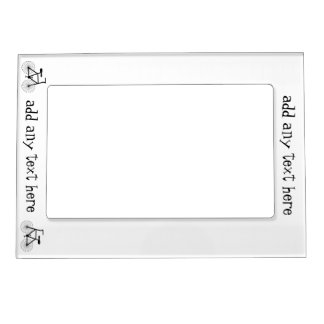 Bicycle Just Add Text Portrait Magnetic Picture Frame