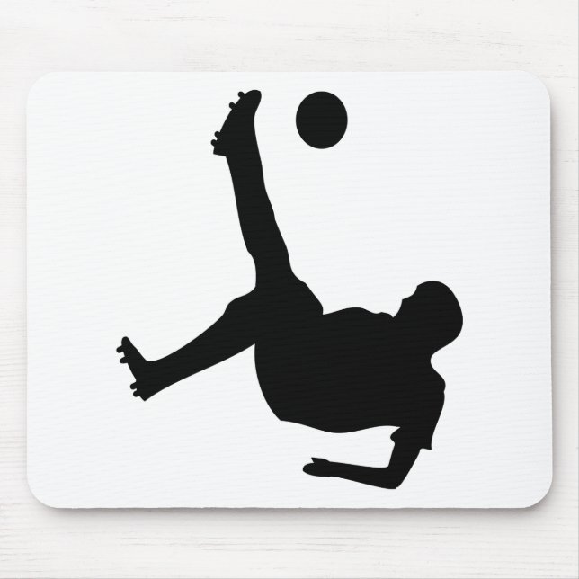 bicycle kick soccer player mouse pad (Front)