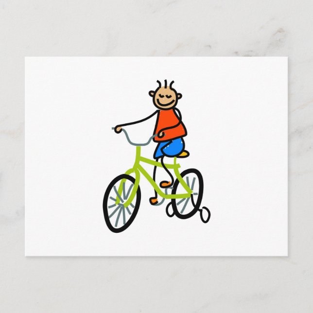 Bicycle Kid Postcard (Front)