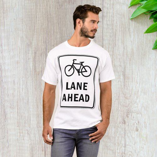 Bicycle Lane Ahead Sign T_Shirt