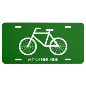 Bicycle license plate for bike riding enthusiasts