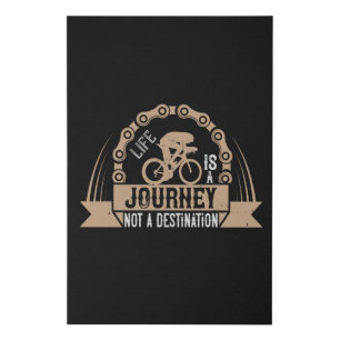 Bicycle - Life is a journey Faux Canvas Print