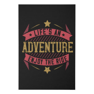 Bicycle - Life's an adventure Faux Canvas Print