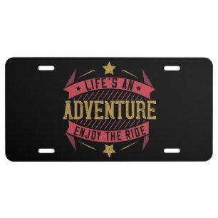 Bicycle - Life's an adventure License Plate