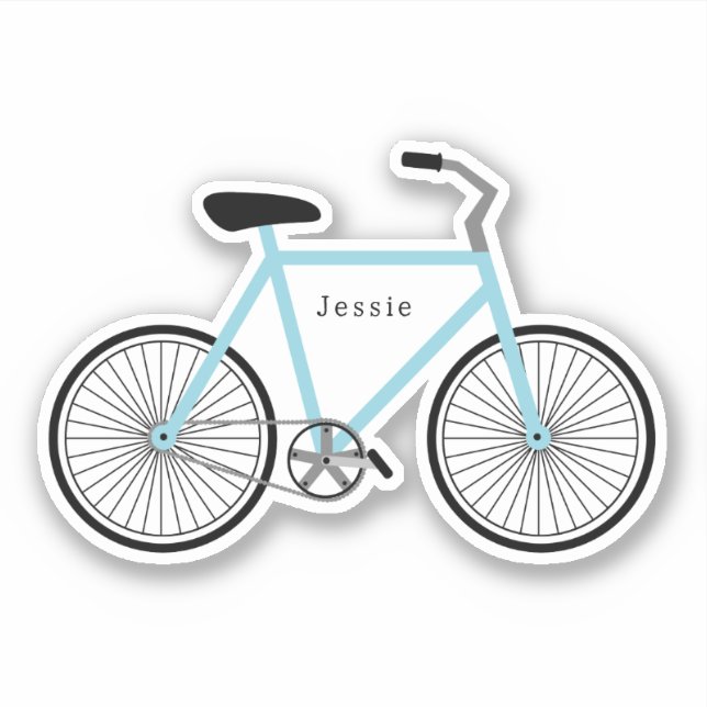 Bicycle Light Blue Sticker (Front)