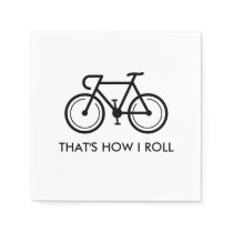 Bicycle logo paper napkins with funny quote