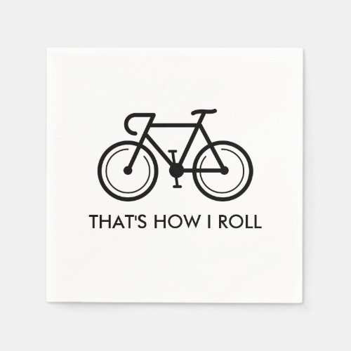Bicycle logo paper napkins with funny quote
