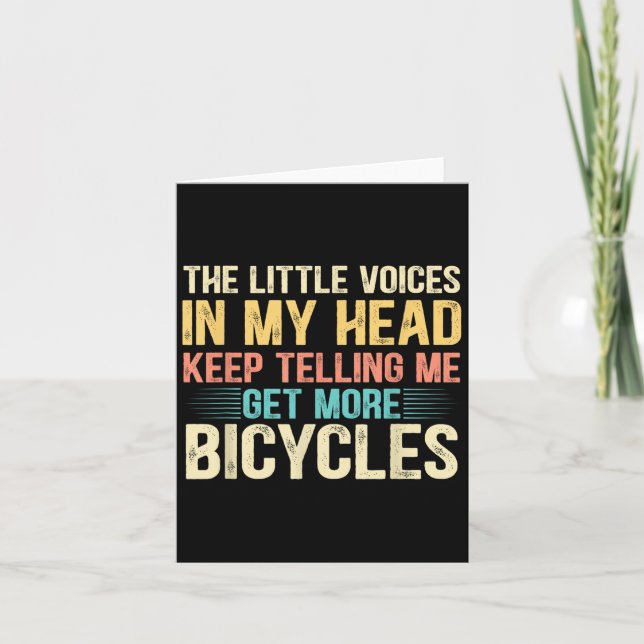 Bicycle Lover Funny Quote Cycling Humor  Card (Front)