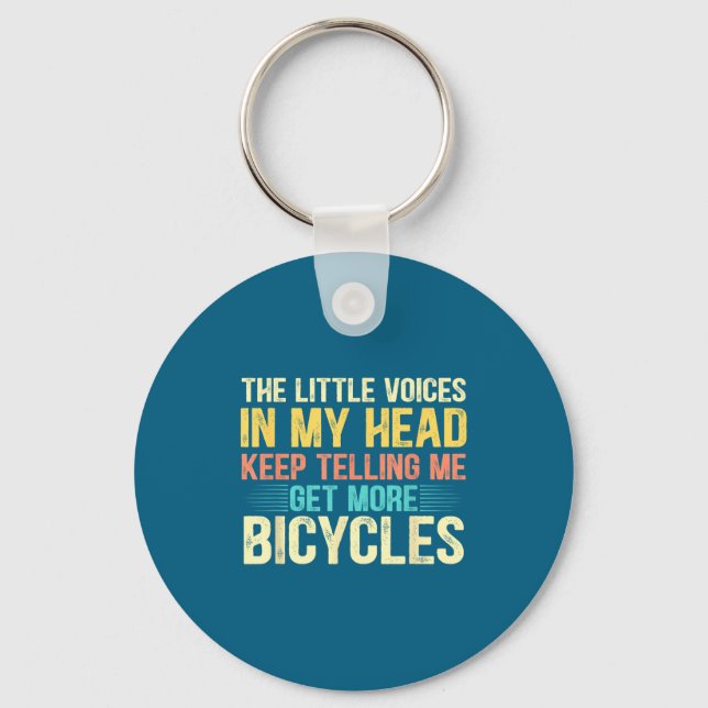 Bicycle Lover Funny Quote Cycling Humor  Keychain (Front)