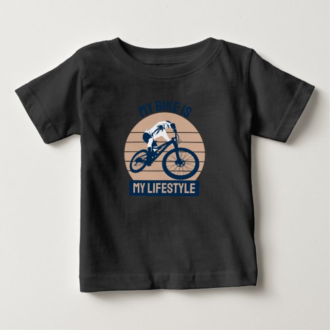 Bicycle Lover - My Bike Is My Lifestyle Baby T-Shirt (Front)