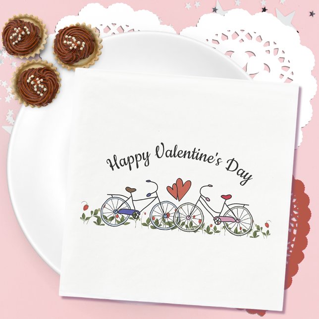 Bicycle Lovers Valentine Napkins (Creator Uploaded)