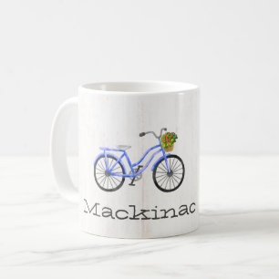 Bicycle Mackinac Island Family Flowers Location Coffee Mug