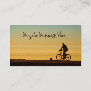 Bicycle Man Riding Bike in Summer Business Card