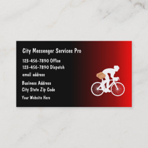 Bicycle Messenger Service Modern Business Cards