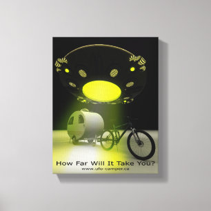 Bicycle Mini Camper Mark II Design UFO Promo 2 Canvas Print