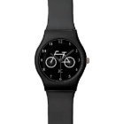 Bicycle monogram watch for bike riding fans