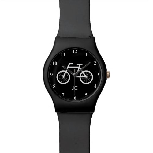 Bicycle monogram watch for bike riding fans