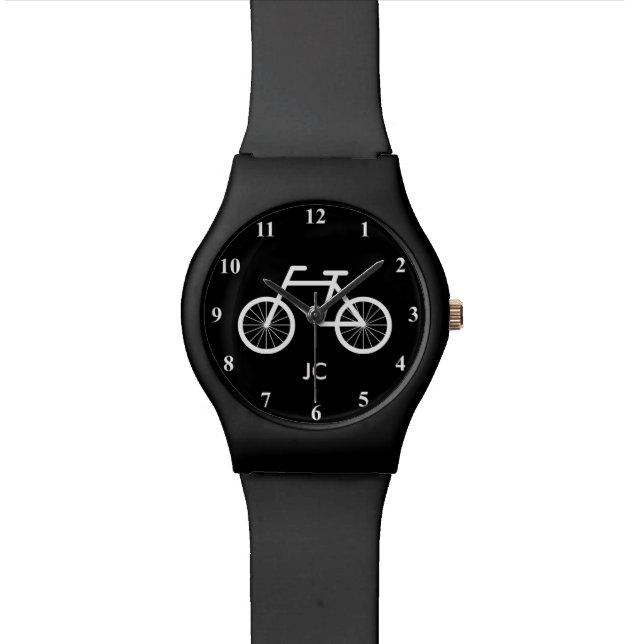 Bicycle monogram watch for bike riding fans (Close Up)