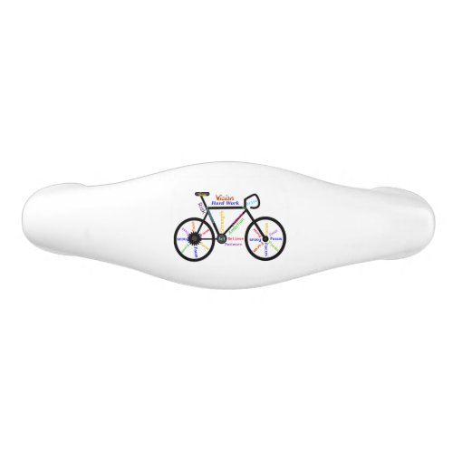 Bicycle Motivational Words for Sport Bike Fans Ceramic Drawer Pull